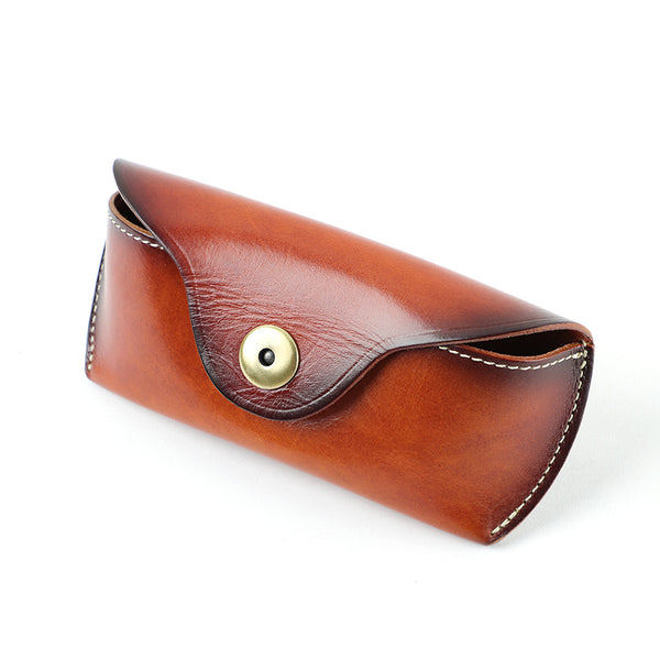 Retro Genuine Leather Sunglasses Box