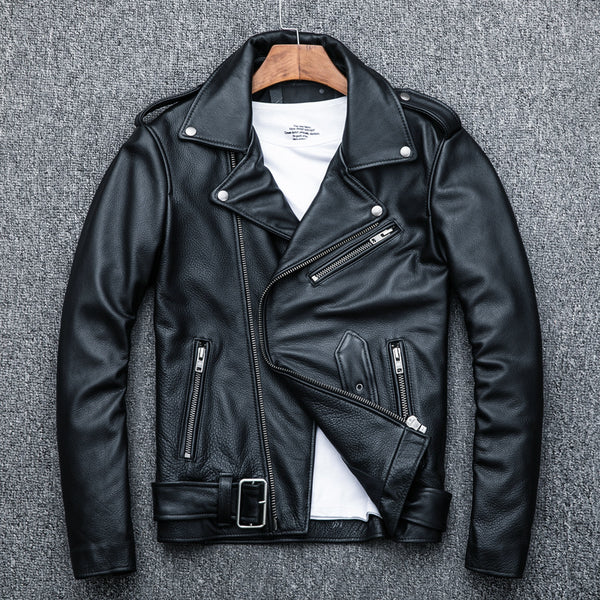 Pure Cowhide Biker's Genuine Leather Jacket
