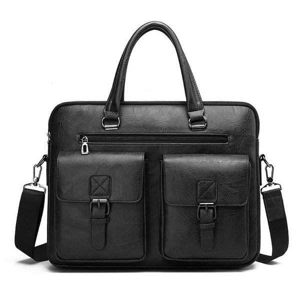 Laptop Briefcase Crossbody Leather Business Bag